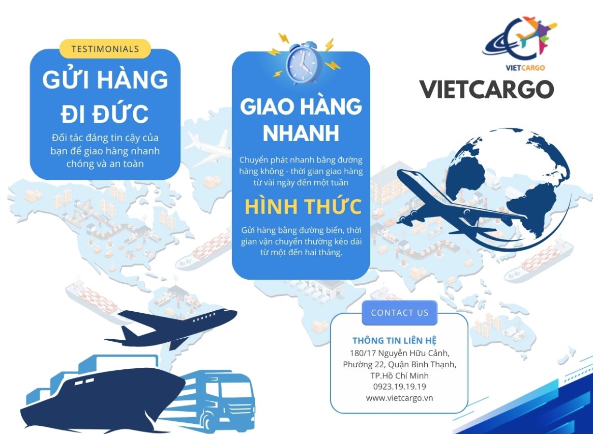 Thời gian gửi hàng đi Đức phụ thuộc vào nhiều yếu tố