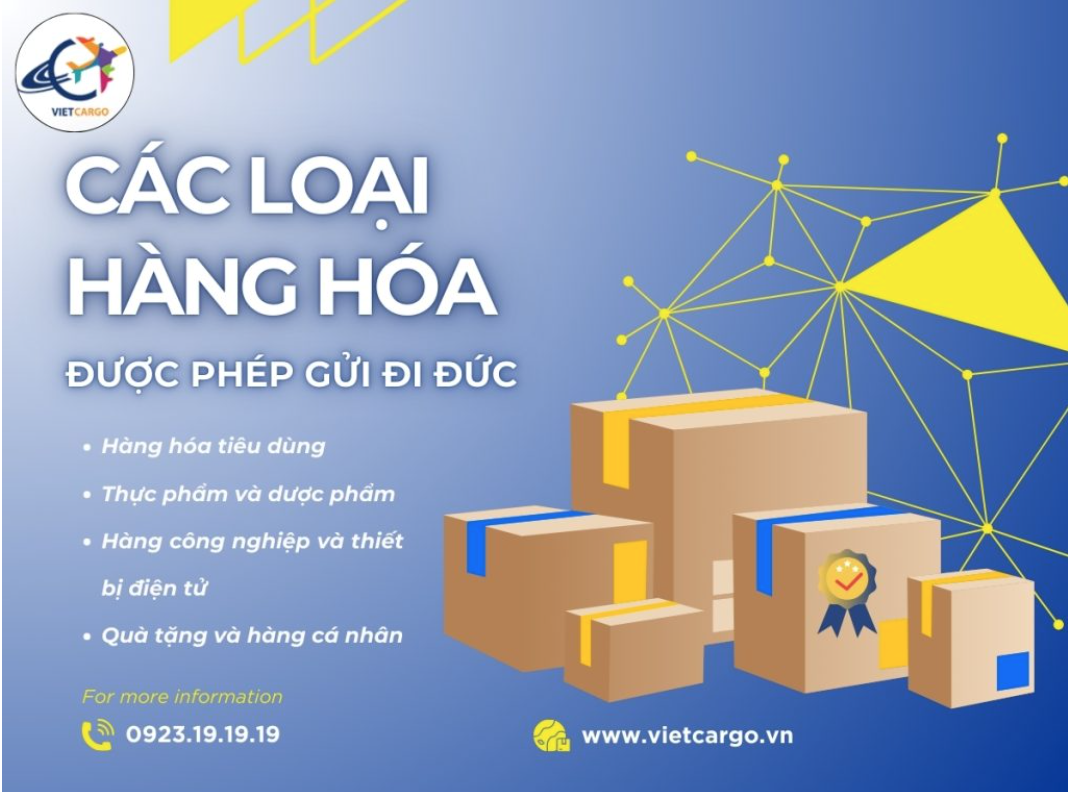 hàng hóa nào được gửi đi Đức