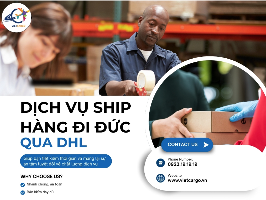 Dịch vụ ship hàng đi Đức qua DHL của công ty VietCargo